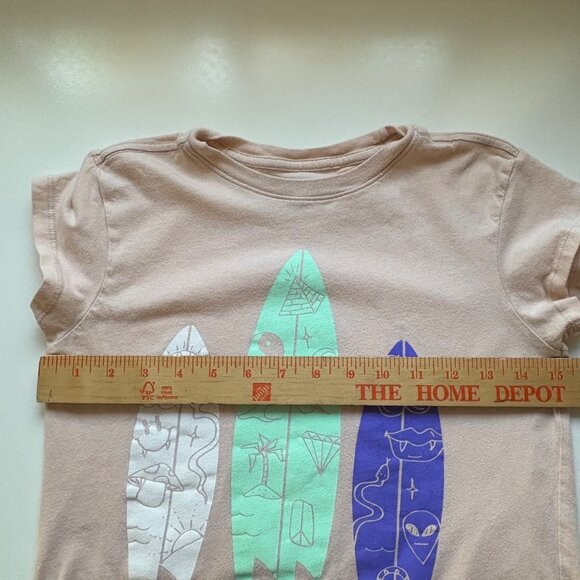 VTG ONeill Junior Women’s XXS Graphic Tee Surfboard & "Sea You Never" Beige Beac - Picture 6 of 6